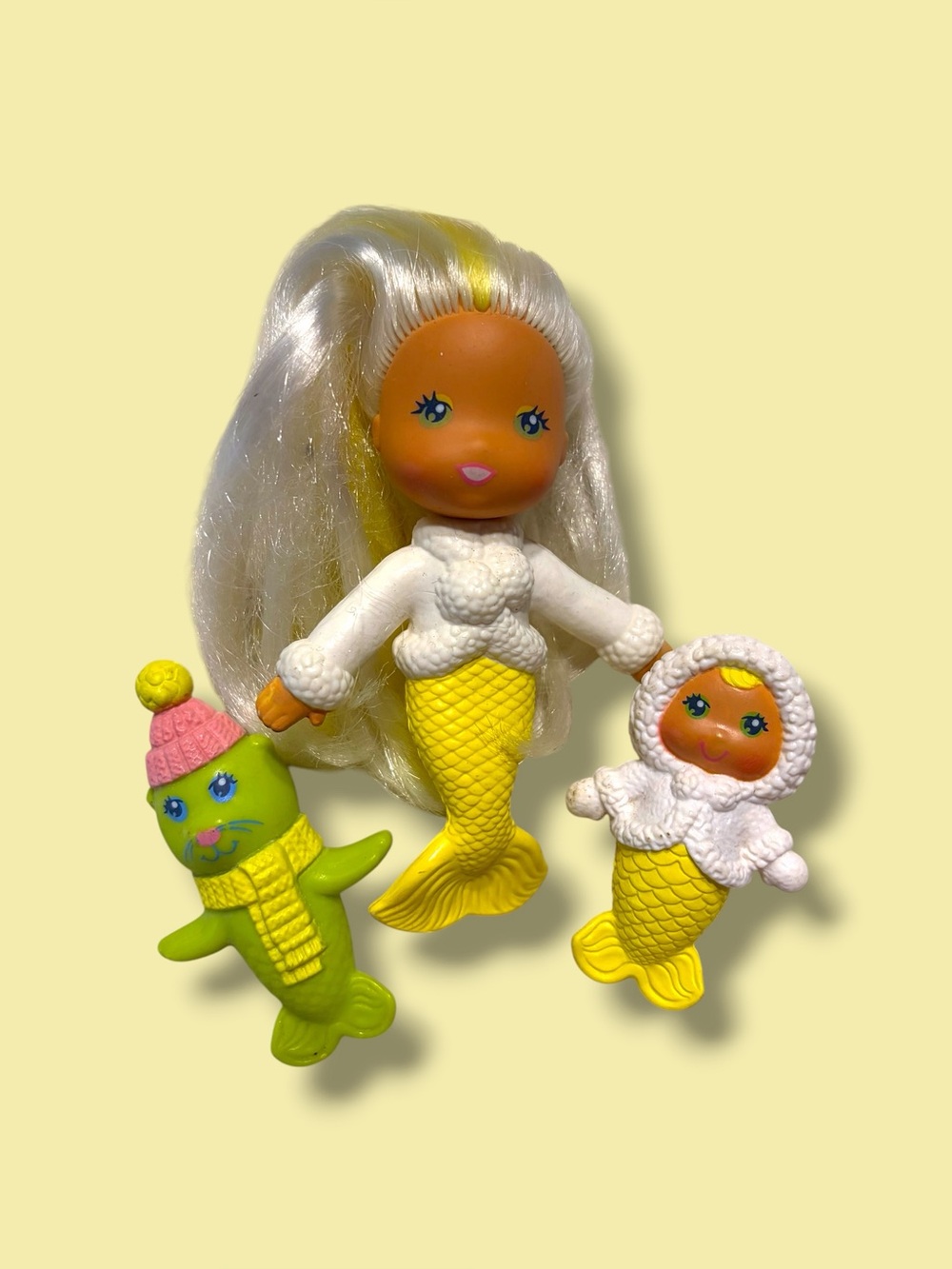Vintage 1980s Kenner Toys Icy Gals Seawees Shelly, Baby Pearl & Shivers